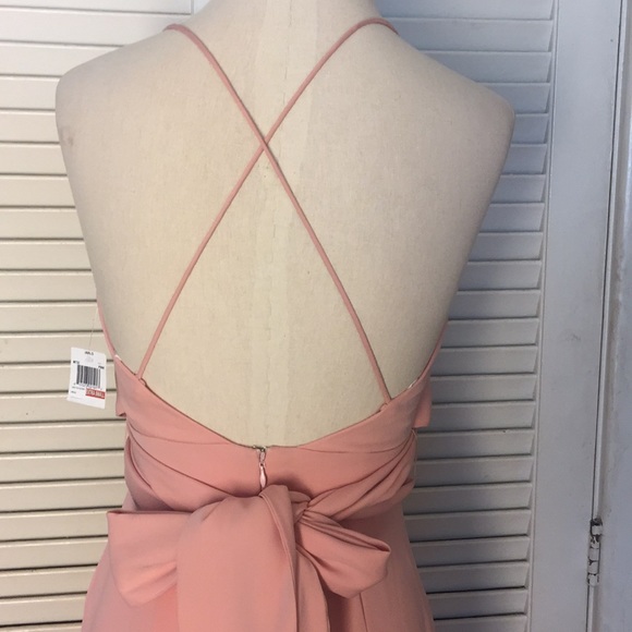 Jarlo Pink Wrap Peplum Ruffle Openback Dress XS - Picture 8 of 8